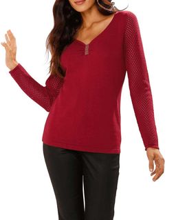 Пуловер, вишневый - Ashley brooke фото 3