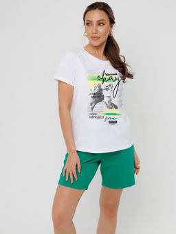 Костюм женский К-226 (кулирка/футер с лайкрой) Голубая