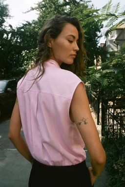 BLUSA LAZO MANGA SISA / Rosa - Zara фото 6