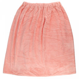 Парео махровое "Свежий букет" 70х175см, хлопок 100%, на резинке с липучкой, на кнопке, с вышивкой; с чалмой на пуговице 68х25см, розовый (Китай)