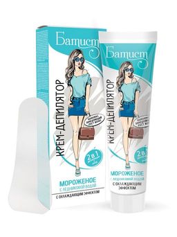 БАТИСТ крем-депилятор Мороженое с охлаждающим эффектом 100мл