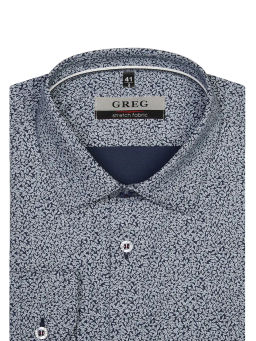 Сорочка мужская длинный рукав GREG 213/237/0047/ZN/1p STRETCH_V