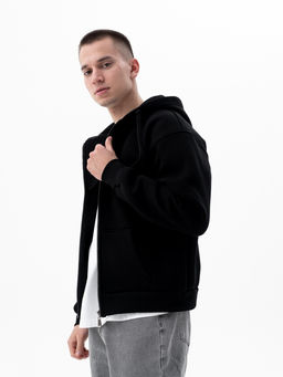 Толстовка футер 3-х нитка начес,черная - Binita фото 3