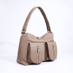 Сумка-тоут на молнии, 3 наружных кармана, цвет бежевый - Simaland фото 3