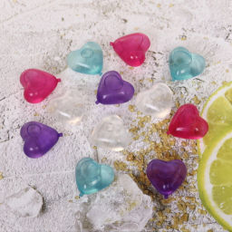 Цена за 6 шт. Формочки для охлаждения коктейлей "Сердечки" в наборе 12шт