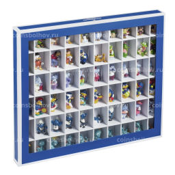 Демонстрационный бокс (витрина) на 60 ячеек Синий LEUCHTTURM 344051