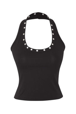 Siyah Kus Gozu Detayl? Boyundan Baglamal? Orme Bluz TWOSS25BZ00575 - Trendyolmilla фото 5