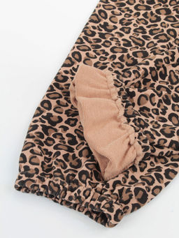 9001 LEOPARD/BROWN Брюки спортивные женские (95% хлопок, 5% спандекс) - Fashion фото 7