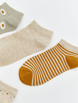 Desenli Kad?n Patik ?orap 5li