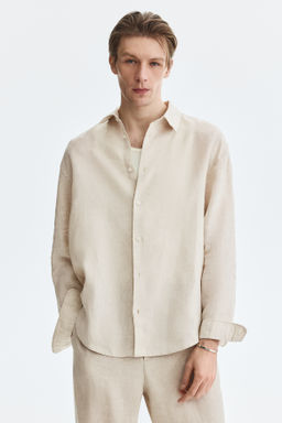 Camisa de lino Relaxed Fit - H&m фото 4