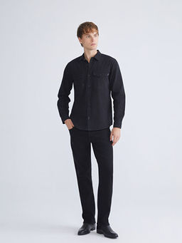 Regular Fit Uzun Kollu Erkek Jean G?mlek