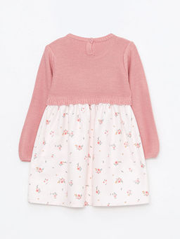 Bisiklet Yaka Uzun Kollu Pamuklu K?z Bebek Elbise - Waikiki фото 2