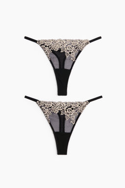 Pack de 2 bragas thong de encaje - H&m фото 2