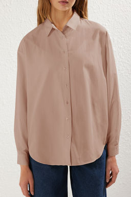 Vizon Loose Fit Pamuklu Dokuma Gomlek TWOAW20GO0107