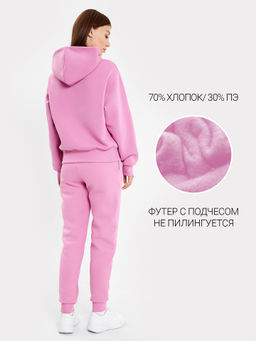 Комплект женский (худи, брюки) в розовом оттенке фрезия 372503 - Mark formelle фото 2