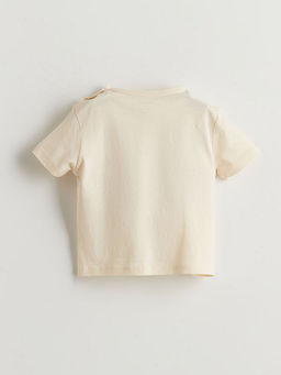 Bisiklet Yaka Bask?l? Erkek Bebek Ti??rt