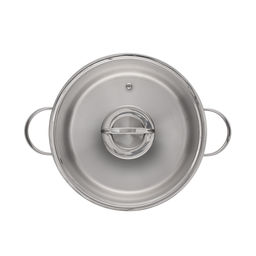 50314 WERNER Кастрюля NICE 24х13,5см/5,4л со стеклянной крышкой, с индукционным капсульным дном. Материал: нерж. сталь 18/8. Толщина: 0,6мм  фото 2