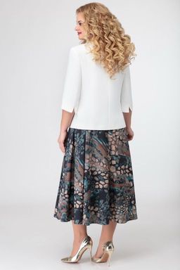 Блуза Swallow 803.2 черный+серебряный узор фото 284