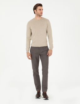 Kum Melanj Slim Fit Bisiklet Yaka Basic Triko Kazak - Pierre cardin фото 4