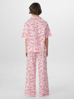 Комплект женский домашний розовый с надписями - Mark formelle фото 2