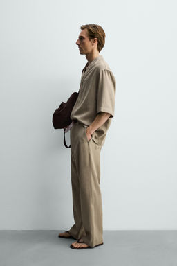 PANTAL?N RELAXED FIT VISCOSA - C??AMO / Vis?n - Zara фото 4