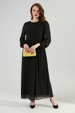 Платье NIKVA н801-10 чёрный в горошек  фото 5