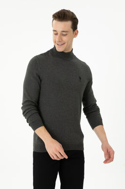 U. S. Polo Assn Мужской базовый свитер антрацитового меланжа - U.s. polo assn фото 17