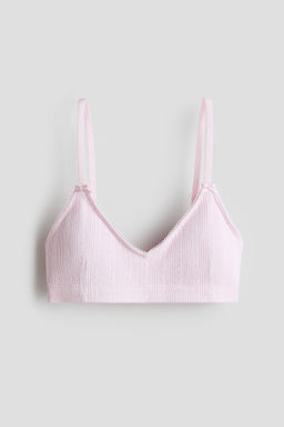 Crop top de pointelle de algod?n con relleno - H&m фото 3