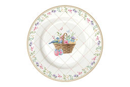 Тарелка закусочная, 19 см, фарфор P, белая, Корзина с цветами, Spring Bloom