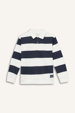 Polo Yaka _izgili Sweatshirt Erkek _ocuk - Defacto фото 3