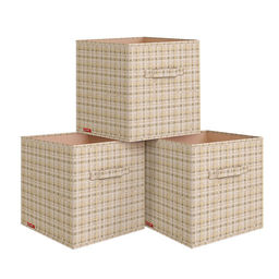 Набор коробов стеллажных без крышки, 3 шт., 31*31*31 см, LONDON BEIGE, шт - Valiant фото 9