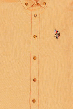 U. S. Polo Assn Желтая базовая рубашка с длинным рукавом для мальчика - U.s. polo assn фото 6