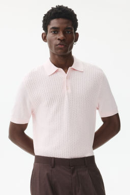 Polo en punto trenzado Slim Fit - H&m фото 4