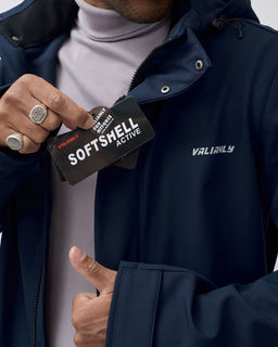 Парка спортивная мужская с капюшоном softshell темно-синего цвета 9565TS - Mtforce фото 20