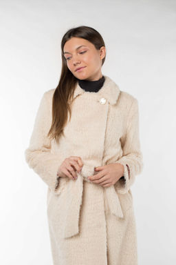 Пальто женское демисезонное (пояс) - El podio фото 5