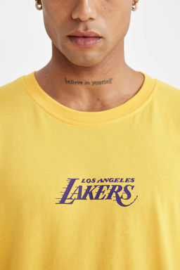 DeFactoFit Футболка оверсайз с круглым вырезом и короткими рукавами NBA Los Angeles Lakers  фото 5