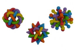 Игрушка для собак "Цветная головоломка", резина, 7-8см (Multi colour balls) 140030 140030