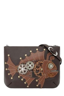 Сумка с аппликацией ДС-261-151 мокко