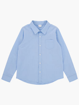 Рубашка в школу голубая хлопковая UD 6625 голубой - Mini maxi фото 6