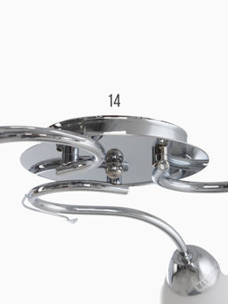 Люстра 11175/3CR, 3×60 Вт, E27, 58×58×22 см, белый/серебро