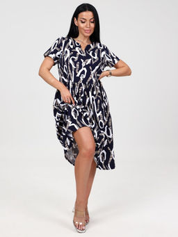 750 ЖЕНСКОЕ ПЛАТЬЕ (Темно-синий) - А-дина фото 3