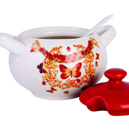 30778 Сахарница с крышкой 375мл с ложкой 3пр Романтика доломит LR (х36) - Mayer&boch фото 3