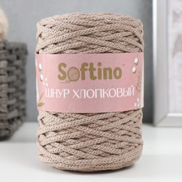 Шнур для вязания без сердечника 70% хлопок, 30% полиэстер ширина 3 мм 100 м/160±10 г (104)