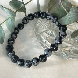 Браслет из снежного Обсидиана 17 см