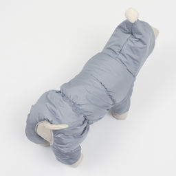 Комбинезон зимний для животных, флис, S (ДС 20-22, ОГ 32-34 см, ОШ 26 см), серый - Пижон фото 3