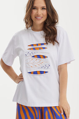 Костюм Magia mody 2438 белый+синий+ оранж