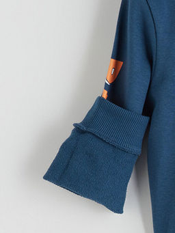 Araba Bask?l? Erkek ?ocuk Sweatshirt