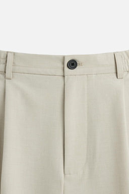 WIDE FIT PLEATED TROUSERS - Zara фото 9