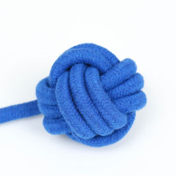 Экологичный лежак для животных (хлопок+рогоз), 45 х 37 х 16 см, вес до 25 кг, бело-синяя - Пижон фото 6