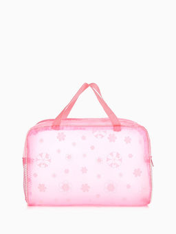 Цена за 2 шт. Косметичка - сумочка на молнии для бассейна, с ручками, с рисунком, розовая